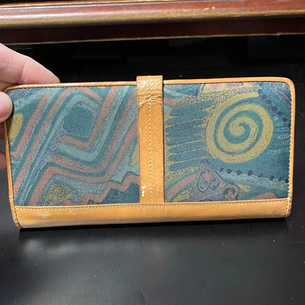 Vintage Vincent Van Gogh Tan and Multicolor Wallet